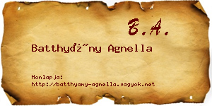 Batthyány Agnella névjegykártya